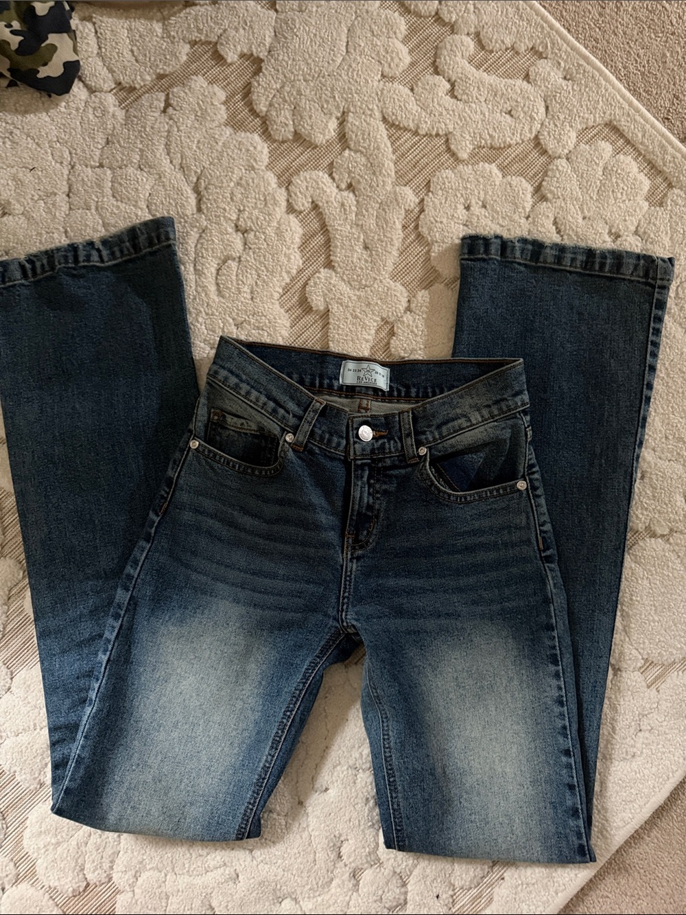 REVICE Women's Jeans in Dark Blue Fade
